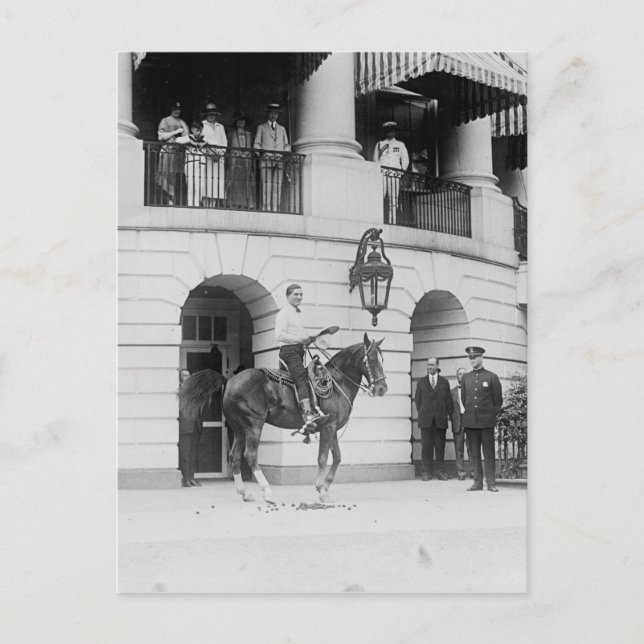 Carte Postale Tom Mix À La Maison Blanche (Devant)