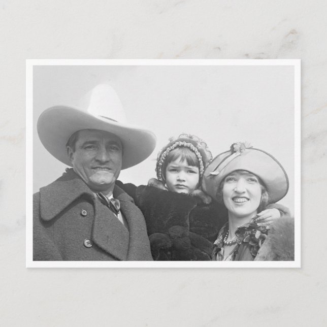 Carte Postale Tom Mix Et Famille (Devant)