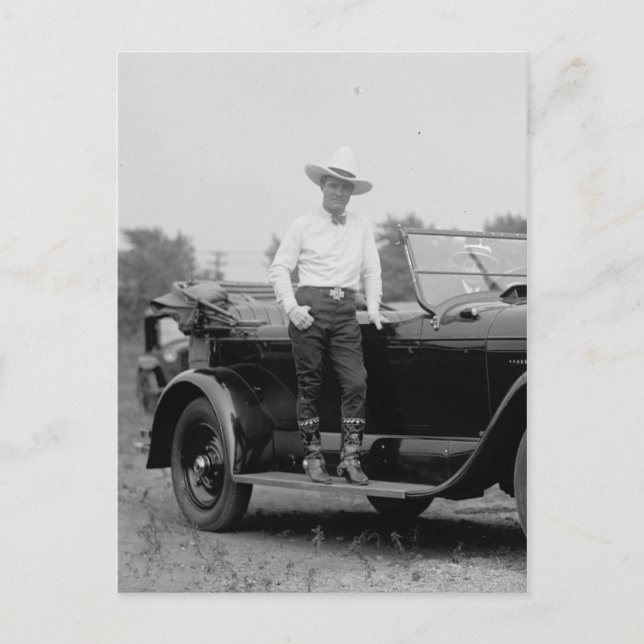 Carte Postale Tom Mix With Car, 21/5/1925 (Devant)