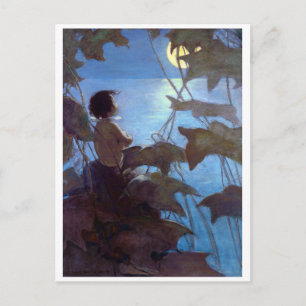 Carte Postale Tom regardant la Lune, Jessie Willcox Smith