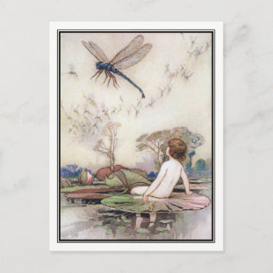 Carte Postale Tom rencontre la libellule de Warwick Goble