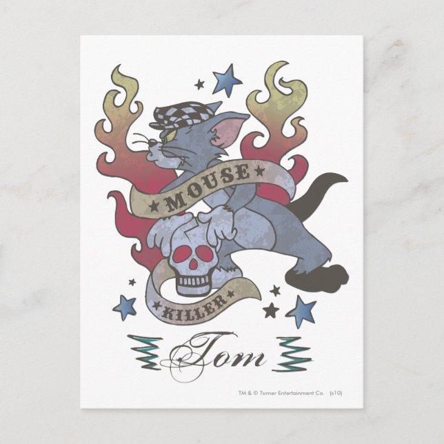 Carte Postale Tom Souris Tueur Tatouage 2 (Devant)