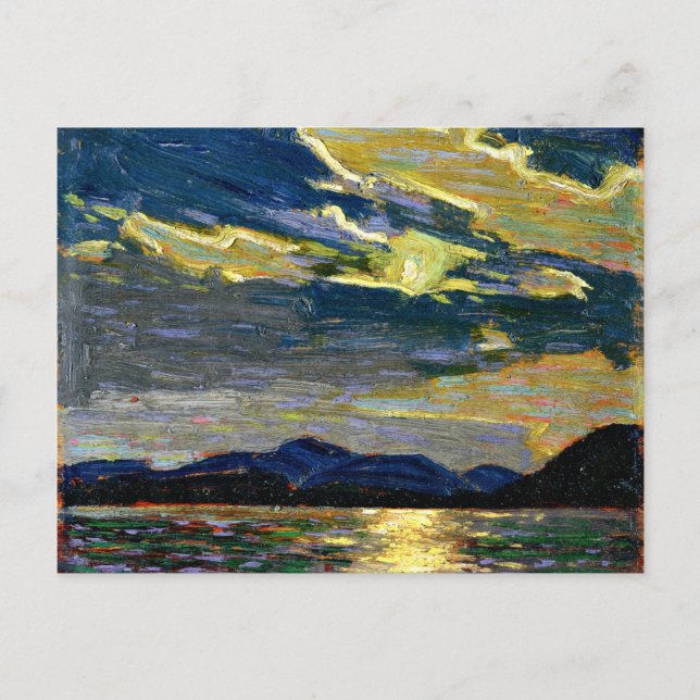 Carte Postale Tom Thomson - Feu de lune d'été chaud (Devant)