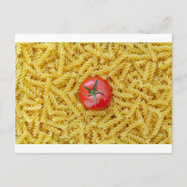 Carte Postale Tomate aux pâtes fusilli (Devant)