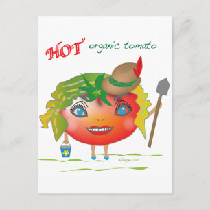 Carte Postale Tomate biologique chaude