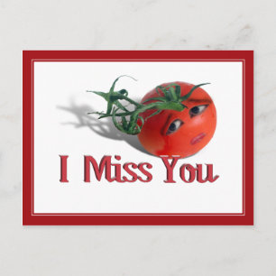 Carte Postale Tomate sucrée "Je te manque"
