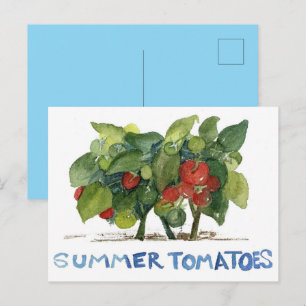 Carte Postale Tomates d'été Jardin de légumes Fruit Legume Corre