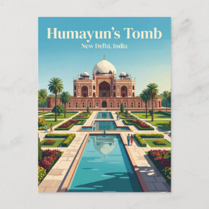 Carte Postale Tombeau d'Humayun Inde