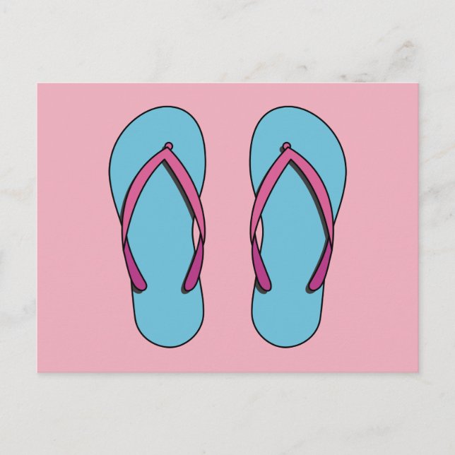 Carte Postale Tongs de plage (Devant)