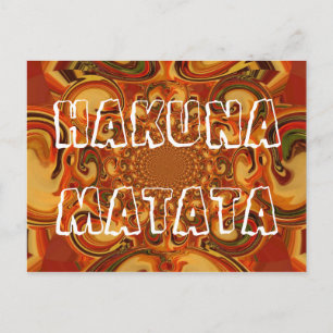 Carte Postale Tons Abstraits orange, marron et vert