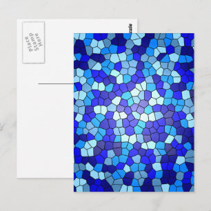 Carte Postale Tons de verre de couleur bleue par Shirley Taylor