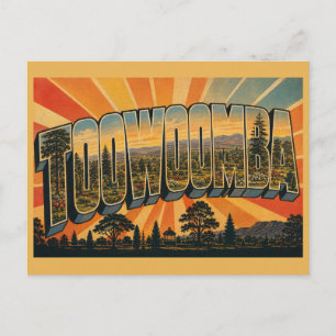 Carte Postale Toowoomba Queensland Australie Garden City Vintage