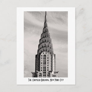Carte Postale Top of the Chrysler Building NYC - B&W
