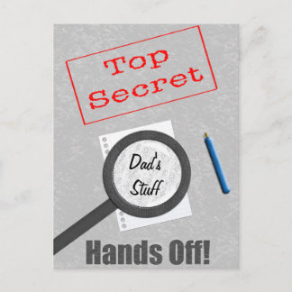 Carte Postale Top Secret Papa's Stuff