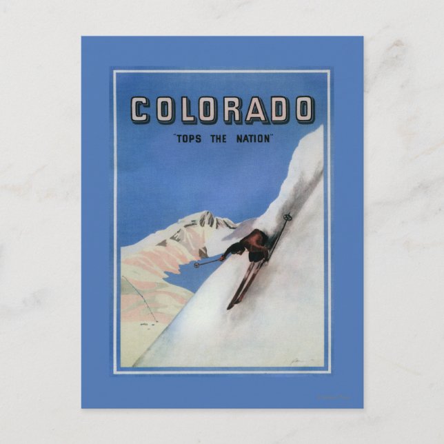 Carte Postale Top the Nation - Affiche promotionnelle sur le ski (Devant)