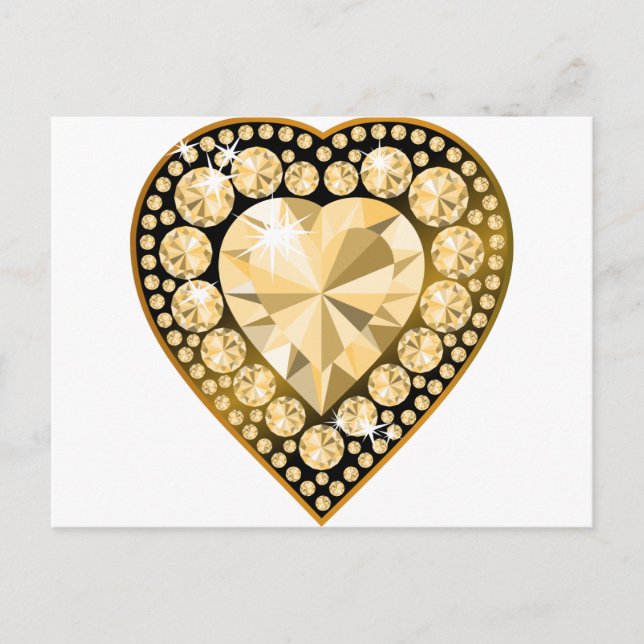 Carte Postale Topaz Gem Heart (Devant)