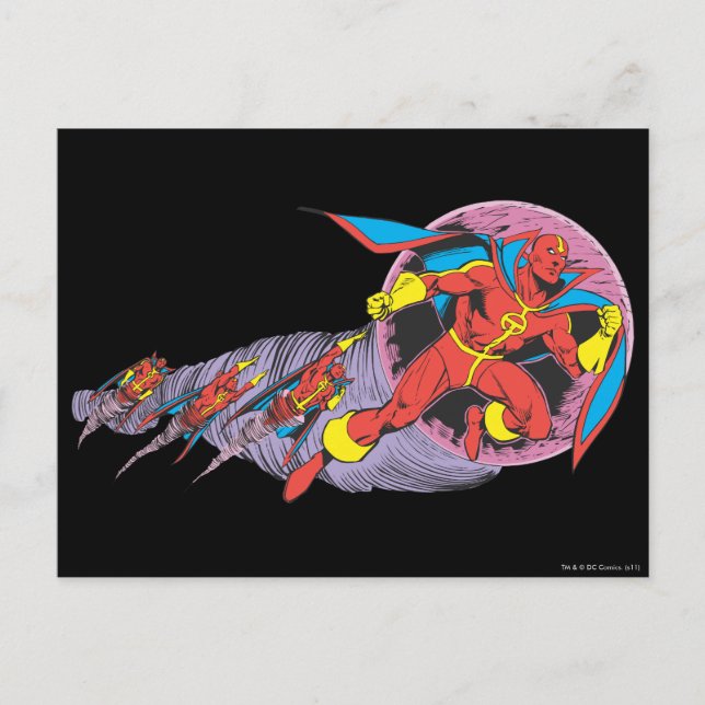 Carte Postale Tornade Rouge En Mouvement Vent (Devant)