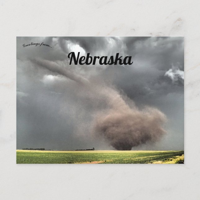 Carte Postale Tornado à Hildreth Franklin Comté Nebraska (Devant)