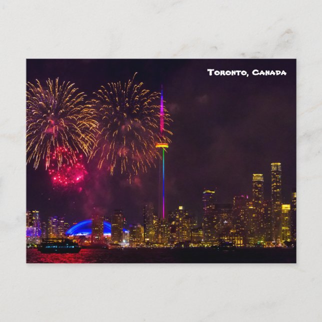 Carte Postale Toronto Canada feux de la tour CN (Devant)