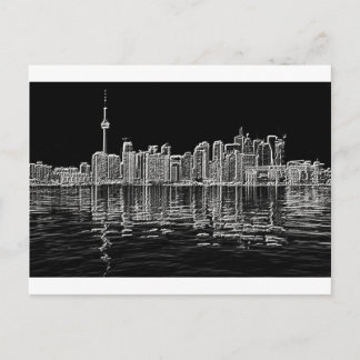 Carte Postale Toronto Skyline en noir et blanc