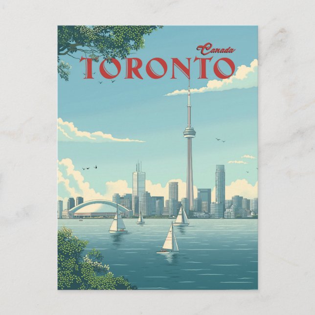 Carte Postale Toronto Skyline vole (Devant)