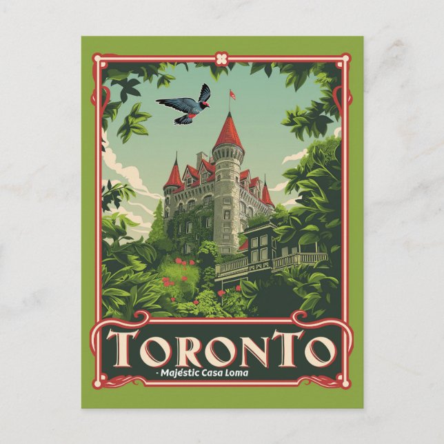 Carte Postale Toronto : Vintage Casa Loma (Devant)