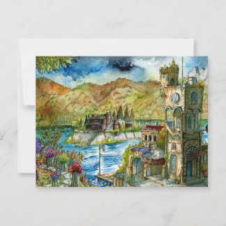 Carte Postale Torre del Lago Acuarela 