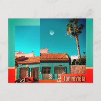 Carte Postale Torrevieja, Alicante en Orange et Turquoise