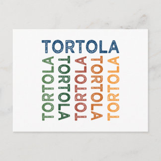 Carte Postale Tortola mignonne colorée