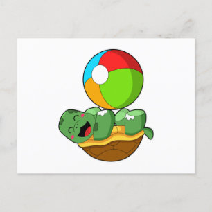Carte Postale Tortue avec water-polo