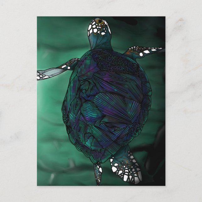 Carte Postale Tortue de mer (Devant)