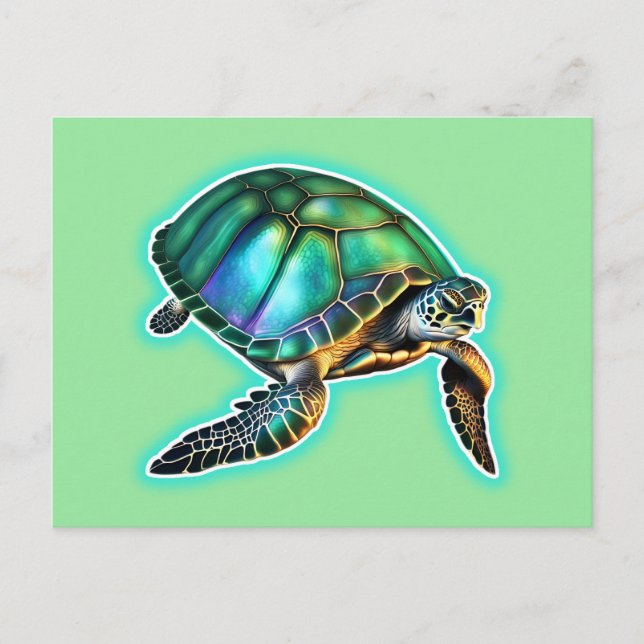 Carte Postale Tortue de mer (Devant)