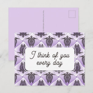 Carte Postale Tortue de mer chamanique - Motif 2