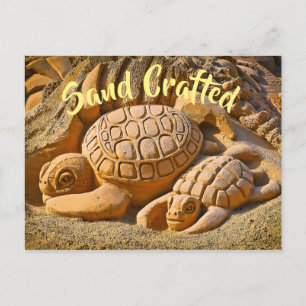 Carte Postale Tortue de mer de sable