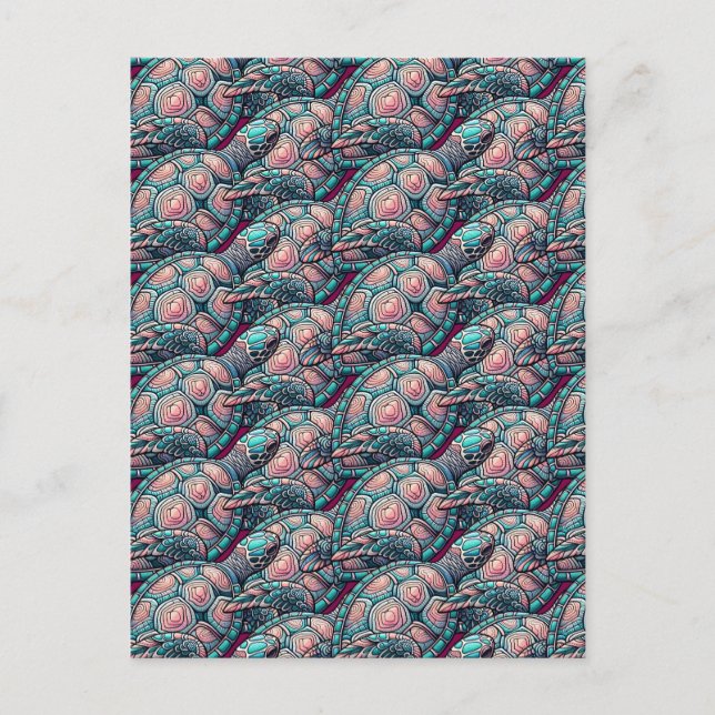 Carte Postale Tortue de mer décorative (Devant)