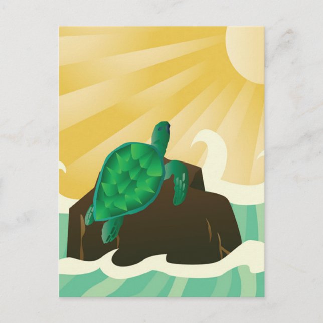 Carte Postale Tortue de mer d'Hawaii (Devant)