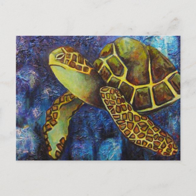 Carte Postale Tortue de mer, Texture Art Products (Devant)