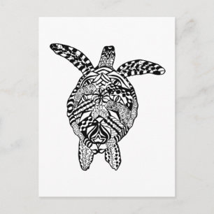 Carte Postale Tortue de style