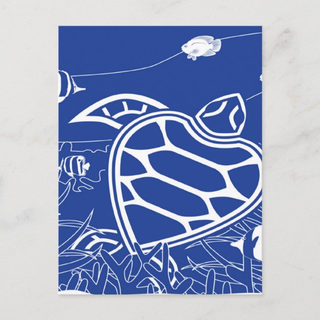 Carte Postale Tortue d'Hawaï - Honu (Devant)