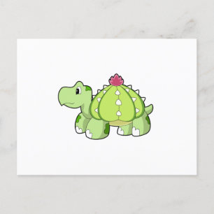 Carte Postale Tortue en cactus