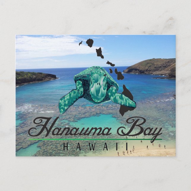 Carte Postale Tortue Hawaii Hanauma Bay - Honu (Devant)