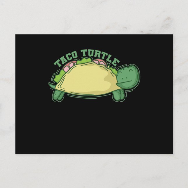 Carte Postale Tortue Schildkröte Taco (Devant)