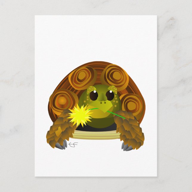 Carte Postale Tortue super (Devant)