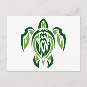 Carte Postale Tortue tribale