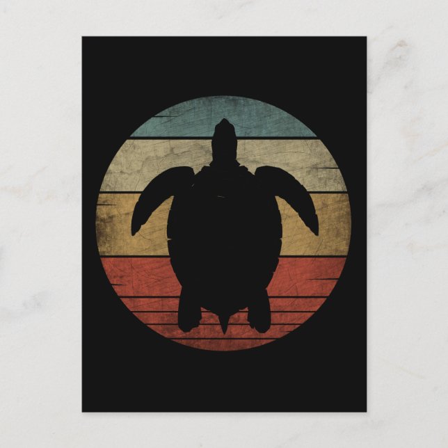 Carte Postale TORTUE vintage (Devant)