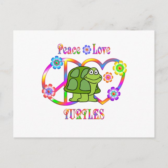 Carte Postale Tortues de paix (Devant)