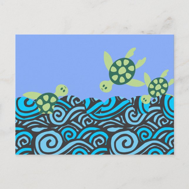 Carte Postale Tortues de plongée (Devant)