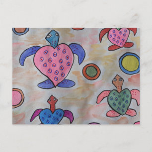 Carte postale Tortues et cercles