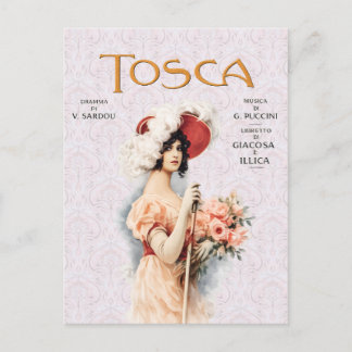 Carte Postale Tosca Opera Vintage - Puccini Opera Poster Design