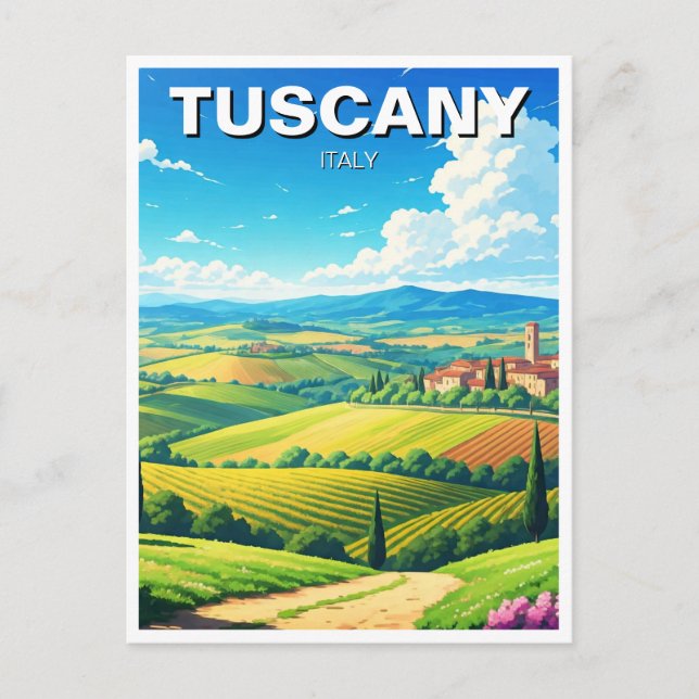 Carte Postale Toscane Italie Campagne (Devant)